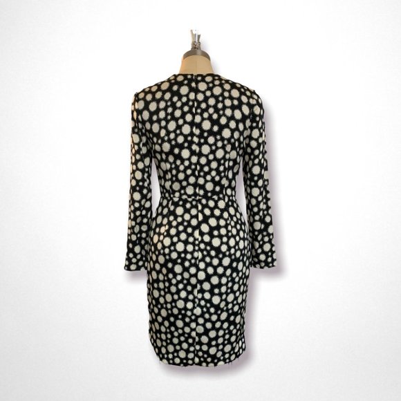 Whistles Black & White Print Silk Stretch Dress - Picture 2 of 7